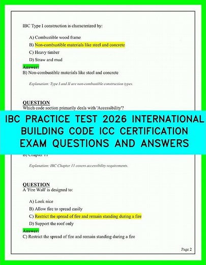 IBC Practice Test 2026: International Building Code ICC Certification Exam Questions And Answers-1