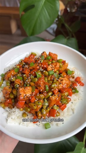 Brita Britnell on Instagram: "Part 6 of my Higher Protein Vegetarian Dinner series and we’re making this Gochujang Tofu and Edamame Stir Fry! I feel like we’ve all been sleeping on edamame bc it’s a protein powerhouse and my go to way to add easy protein to any vegetarian meal. I’m a little obsessed :) Full recipe is on foodwithfeeling.com OR comment “recipe” to get it! Here’s what you’ll need: * 15 oz block super-firm or extra-firm tofu, pressed and cubed/ chunked * 1.5 tbs cornstarch * 2 tbs n
