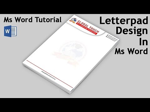 Ms Word Tutorial:- How to Make Letterhead Design with Watermark in Ms Word || Letterpad Design ||