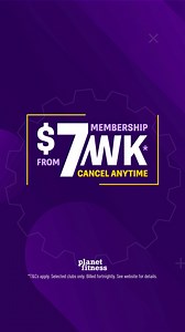 🟣 WORKOUT 24/7 WITH $1 JOIN FEE* 🟣 CLASSIC MEMBERSHIP FROM JUST $7/WK* For a limited time, join Planet Fitness and get: ✔️ 24/7 gym access ✔️ Unlimited fitness training ✔️ Customised program design ✔️ Tonnes of small group classes ✔️ A supportive, Judgement Free Zone® No pressure. No commitments. Just fitness. 💪 ❌ Cancel Anytime 🕒 Offer ends Friday 8 August! 👉 JOIN TODAY *Total upfront cost is applicable join fee plus prorata weekly membership fees. Annual Fee of $49.00 will be billed on or