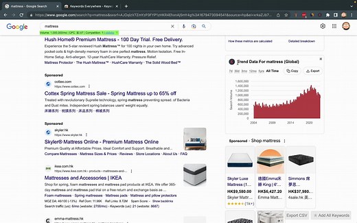 Keywords Everywhere插件使用 - 独立站营销系列
