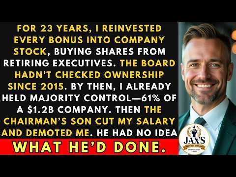 I Bought Company Stock For 23 Years Without Anyone Noticing — Then The Chairman's Son Demoted Me