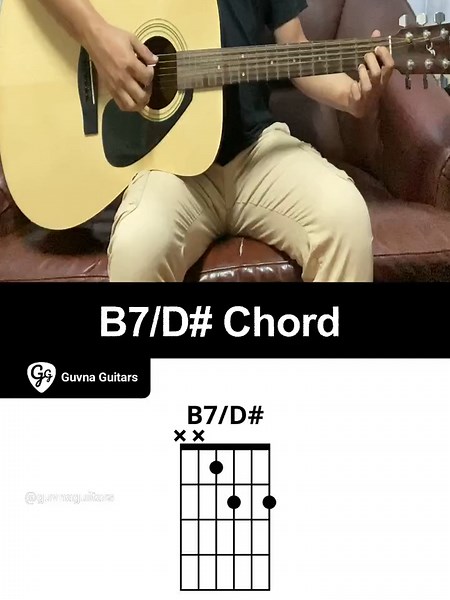 Cómo tocar el acorde B7/D# en guitarra