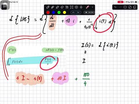 09.03. Laplace transform method for the integrodifferential equation of a series RLC circuit example