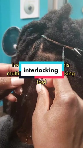 interlocking in progress #locs #interlocs #interlocktool #fyp #locjourney #hair #hairtool #loctutorial #hairtutorial #foryou
