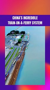 21 reactions | Trains literally sailing across water  China loads...