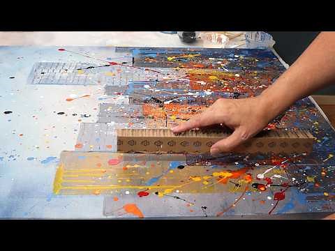 Painting Without Boundaries: Abstract Cityscape Using Any Tool I Can Find!