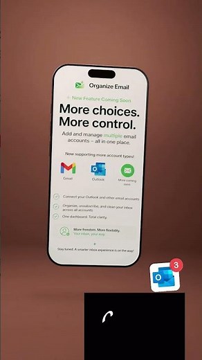 OrganizeEmail Now Supports Outlook + Multiple Accounts 🚀 #emailmanagement #productivityhack #outlook