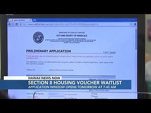 Waitlist opening for Section 8 housing voucher program on Oahu