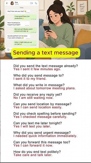 Sending a Text Message 💬 | Useful English Phrases for Daily Communication 📱 #englishforbeginners