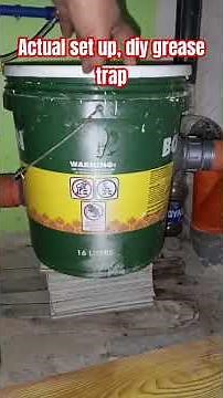 actual set up/installed diy grease trap #diy #bestideas #greasetrap #tutorial #shorts
