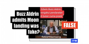 Astronaut Buzz Aldrin did not admit Moon landing was 'prank'