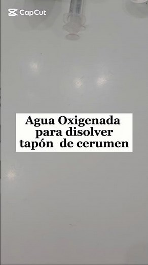 agua Oxigenada para disolver cerumen , usar antes de hacer lavado de oído #tips #otorrino