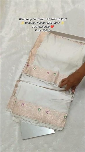 Meenakari Work Mashru Silk Saree Pure White Colour #purewhite #mashrusilksaree #indianfashion