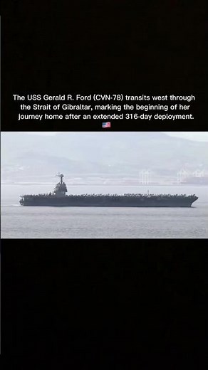 USS Gerald R. Ford Heads Home Through Strait of Gibraltar #youtubeshorts #indian #army #vlog #navy