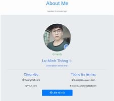 Share miễn phí bộ Code web Profile Page cực đẹp - AnonyViet