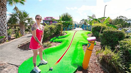 We played the hardest mini golf course in Myrtle Beach!