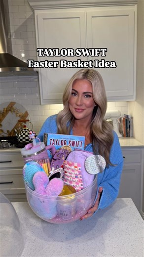 🪩TAYLOR SWIFT Easter basket because DUH! How fun! 🎤Comment “TAYLOR EASTER” on this post to get the links to this Easter basket in a jumbo egg sent straight to your inbox! . 💜Quinlan is going to FLIP over this one! I got this 10 in egg from Walmart and found all of these Taylor swift inspired items on Amazon! . 🛍️ by commenting “TAYLOR EASTER” on this post or find the items on my Amazon storefront (linked in bio) . . . Drop in the comments if you are doing a themed Easter basket this year and