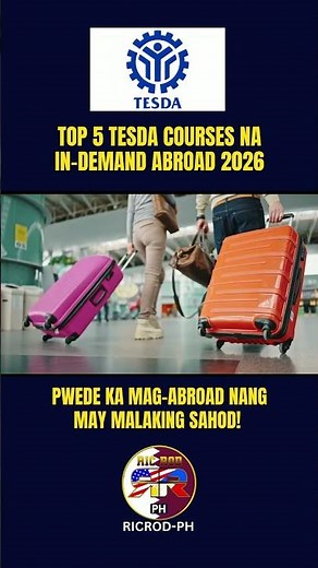 Top 5 TESDA Courses na In-Demand Abroad 2026 | Pwede Ka Mag-Abroad Nang May Malaking Sahod! #shorts