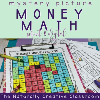 Counting with Money Mystery Picture | 3rd Grade Spiral Review Worksheets