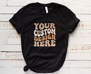 Customizable Wavy Text Shirt: Groovy Bubble Letter Design - Etsy