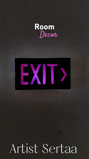 Diy exit sign decor ideas 💜 #craft