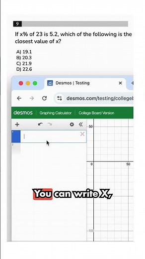 How to Solve Percent Problems with Desmos (SAT Shortcut) #satmath #satprep