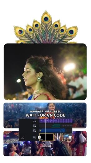 VN - Edits | Templates | Tutorial | Codes on Instagram: "Get this Viral Navratri Reel Template Today✨ Check caption for more Follow @vneditor.in for more How to download it: ✅ Comment ‘Navratri’ To get Direct link ✅ Open ‘vneditor.in’ (Link in Bio) ✅ Search ‘Mor Bani Thanghat Kare’ ✅ Download and use the template How to use in VN App: 1️⃣ Open VN App and scan the code from your gallery 2️⃣ Add your clips (required number mentioned in the template) 3️⃣ Export in 1080p & 60fps for the best quality