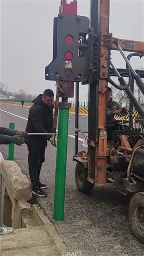 Highway Guardrail Post | On-Site Installation Demo