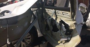 Photos show obliterated cab which driver 'walked out' of after explosion