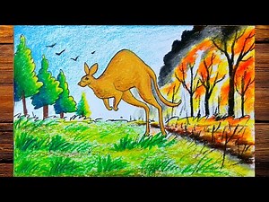 Save forest drawing||save world painting||Australia forest fire 2019