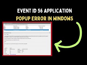 How to Fix Event ID 56 Application Popup Error in Windows 11