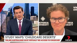8.2K views · 21 reactions | New research has lifted the lid on the depth of the country's childcare crisis. A Victoria University study has found a quarter of Australians live in areas known as 'childcare deserts' where three or more children compete for one place. Download the 7NEWS app: 7news.link/7newsapp #7NEWS | 7NEWS Melbourne | Facebook