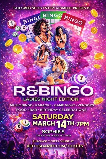 R&Bingo Ladies Night Edition -Music Bingo