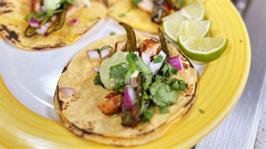 Cooking with Chef Bryan - Smoky Poblano Chicken Tacos with Avocado Lime Crema