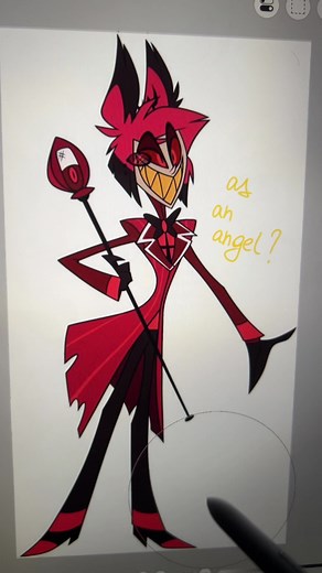 Alastor Angel Transformation in Hazbin Hotel AU Swap