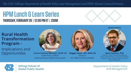 Rural Health Transformation Program - Implications and Opportunities | February 2026 | Health Policy and Management at UNC Gillings