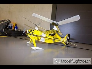 Rc Heliplane crazy with two Rotors Cool Flight have fund Dudes