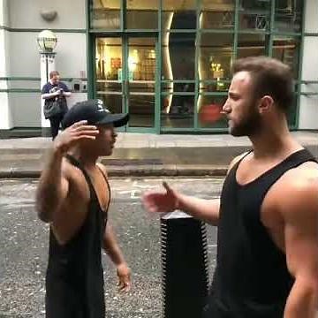 Lift and carry workout on the street