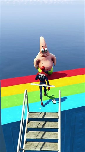 Ultimate GTA 5 Ragdoll Fight: Spider-Man vs Patrick 😳 Who Wins? Gta v ragdoll #shorts #gta #gtav