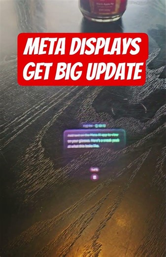 Meta Ray-ban Display Glasses get big update. #genx #smartglasses #metavision