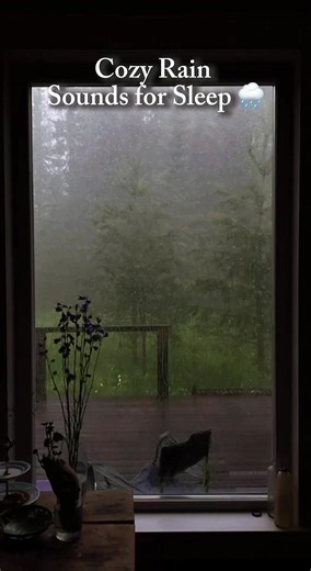 Unwind with the soothing sound of heavy rain pouring down outside the panoramic window 🌧️✨ Save this for deep sleep, reading, or study focus! #RainSounds #PanoramicView #CozyRoom #SleepSounds #ASMR