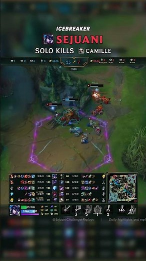 (IceBreaker) Sejuani SOLO KILLS Camille | EUW Master Patch 26.14 #shorts