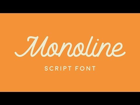 Monoline | Script Font