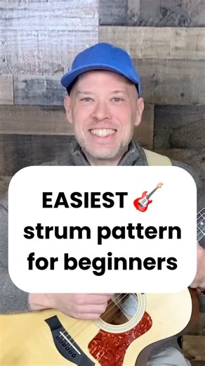 This is the easiest strum pattern for beginners. I demonstrate it with the chords for Horse with No Name. #guitarlesson #guitar #guitarbeginner | Sean Beavers