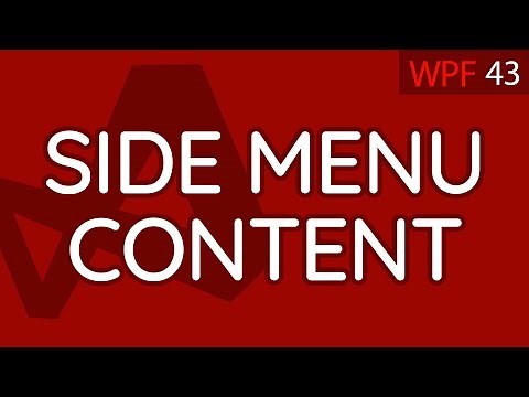 Side Menu Content | C# WPF UI Tutorials: 43