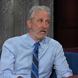 Comedian Jon Stewart went on a rant about where COVID-19 originated, explaining his belief in the controversial Wuhan lab leak theory, during his appearance on The Late Show with Stephen Colbert. https://www.newsweek.com/jon-stewart-blames-covid-19-pandemic-wuhan-lab-leak-1600629 | Newsweek