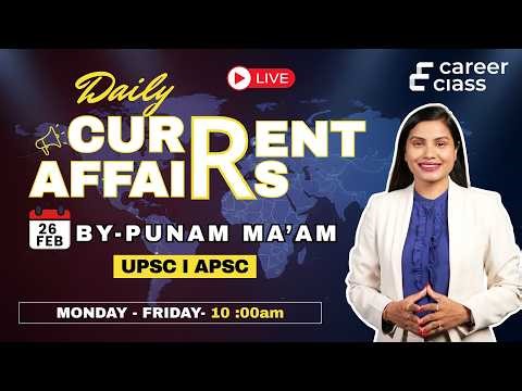 Current Affairs Live Class with Punam Gogoi (ACS Rank 10) |