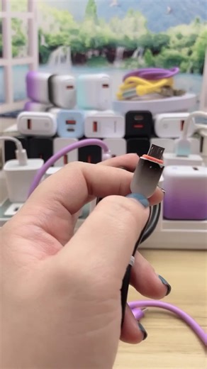 240W 120W Fast Charging Adapter Kit (including micro USB interface and 6A Type-C data cable), colorful and fashionable Type-C mobile charger kit suitable for Android devices