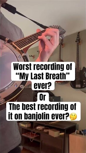 First day trying my last breath on banjolin #creed #banjo #mylastbreath #banjolin #mandolin #shorts